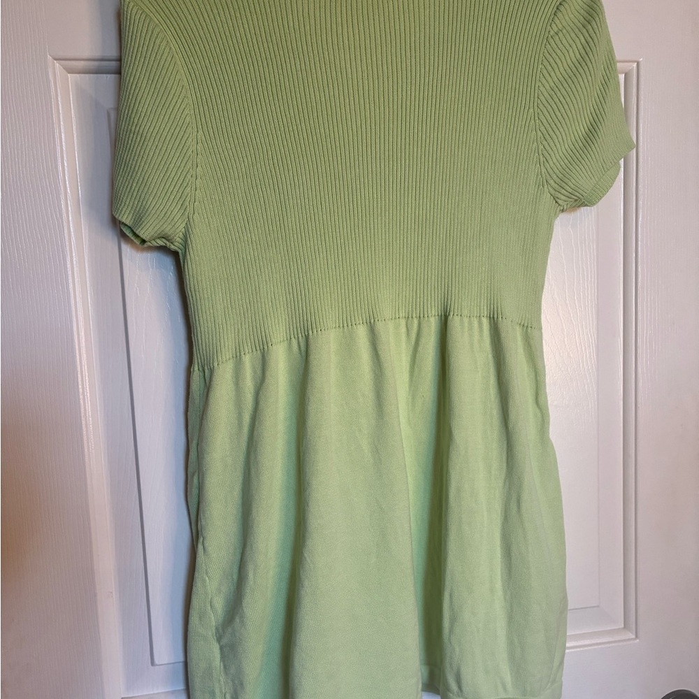 NWOT Eight Eight Eight Light Green Ribbed Tunic Top - Picture 7 of 8